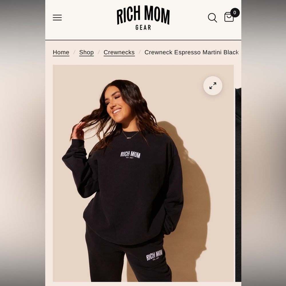 Tinx Rich Mom Crewneck Sweatshirt, Size XL. Sold out